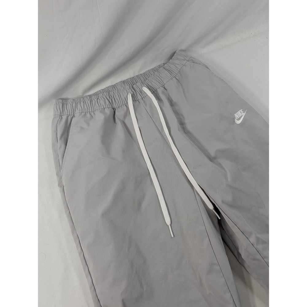 Nike Pants Mens Large Gray Club Woven Tapered Leg Trouser Drawstring Excellent